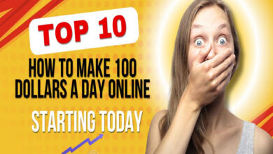 how to make 100 dollars a day online Freelancer working on a laptop for online income Selling handmade crafts on Etsy for extra cash Affiliate marketer promoting products through a blog Dropshipping entrepreneur managing an online store Teacher conducting virtual classes for steady income User testing apps and earning money from reviews Blogger monetizing content with ads and affiliate links Digital creator selling e-books and templates online